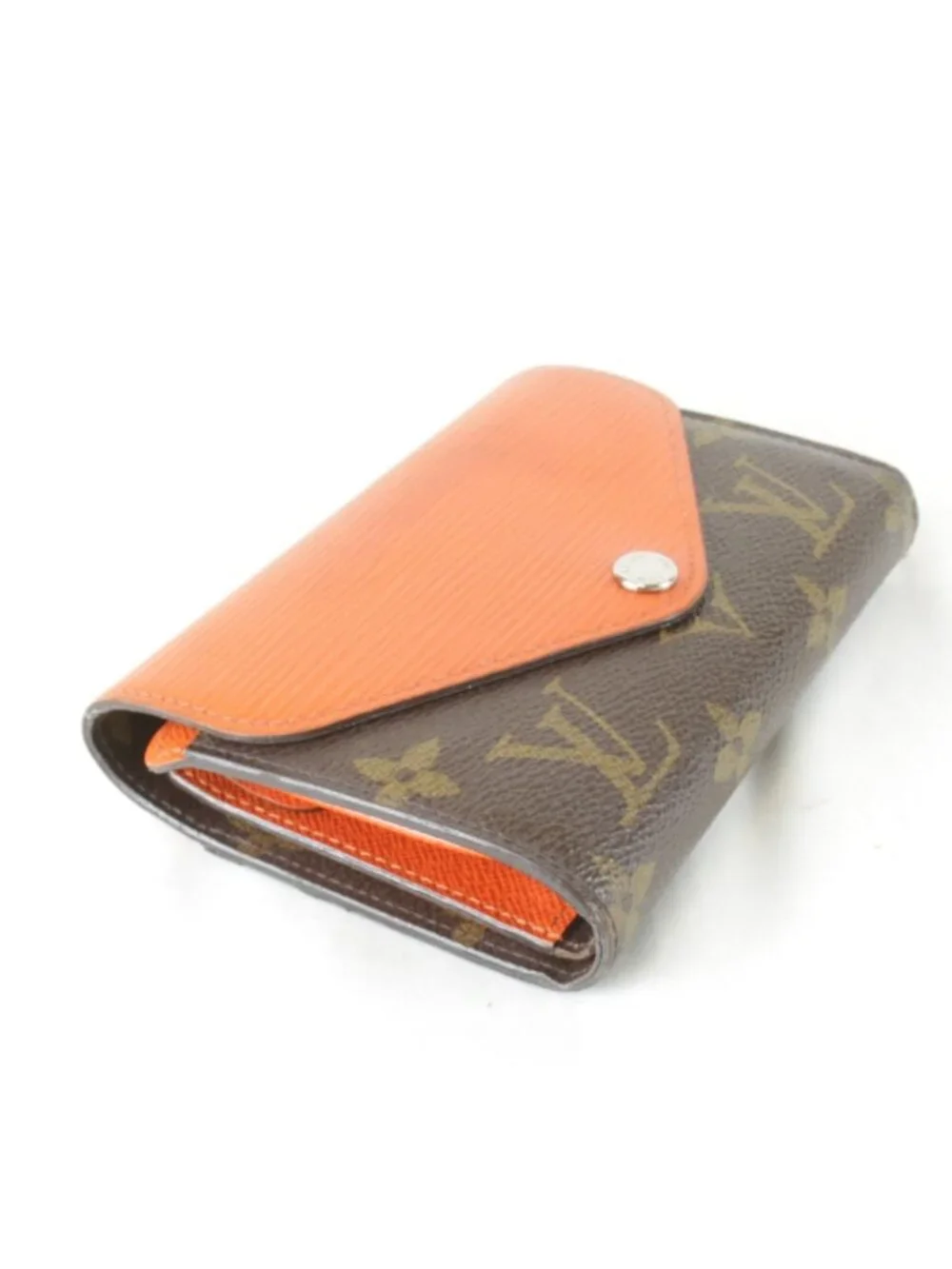Louis Vuitton Portefeuille Ma Trifold Wallet Monogram Canvas Epi Leather Orange